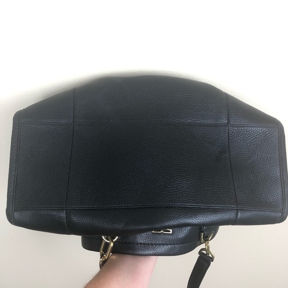 Tory Burch black leather shoulder bag big logo - Picture 7 of 8